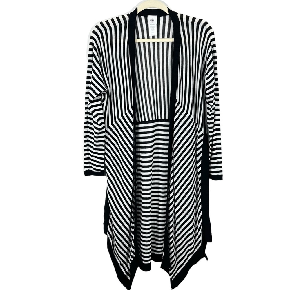 CAbi LIMITED EDITION Stride Striped Cardigan Sweater Sz Small # 5802 EUC